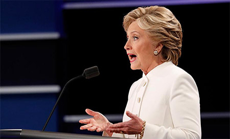 Hillary Clinton en el tercer debate